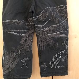 Maharishi youth embroidered heavy cotton 3/4 cargo pants